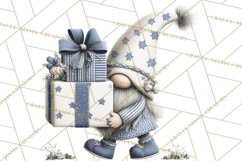 Hanukkah Gnome Clipart, Dreidel Menorah PNG, Blue Star Png Product Image 3