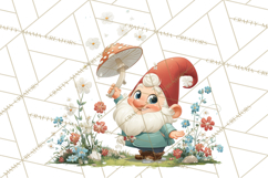 Vintage Gardener Clipart Cute Retro Girl Garden PNG Product Image 5