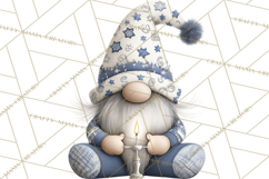 Hanukkah Gnome Clipart, Dreidel Menorah PNG, Blue Star Png Product Image 2