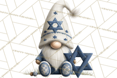Hanukkah Gnome Clipart, Dreidel Menorah PNG, Blue Star Png Product Image 2