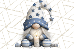 Hanukkah Gnome Clipart, Dreidel Menorah PNG, Blue Star Png Product Image 2