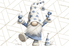 Hanukkah Gnome Clipart, Dreidel Menorah PNG, Blue Star Png Product Image 3