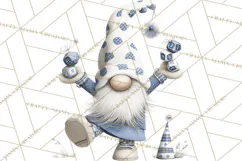 Hanukkah Gnome Clipart, Dreidel Menorah PNG, Blue Star Png Product Image 3