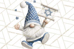 Hanukkah Gnome Clipart, Dreidel Menorah PNG, Blue Star Png Product Image 3
