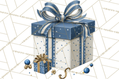 Hanukkah Gnome Clipart, Dreidel Menorah PNG, Blue Star Png Product Image 2