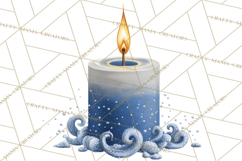 Hanukkah Gnome Clipart, Dreidel Menorah PNG, Blue Star Png Product Image 2
