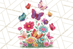 Vintage Gardener Clipart Cute Retro Girl Garden PNG Product Image 5