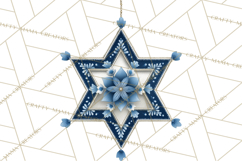 Hanukkah Gnome Clipart, Dreidel Menorah PNG, Blue Star Png Product Image 2