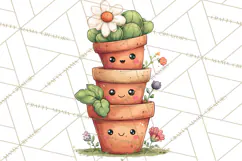 Vintage Gardener Clipart Cute Retro Girl Garden PNG Product Image 3
