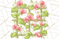 Vintage Gardener Clipart Cute Retro Girl Garden PNG Product Image 5