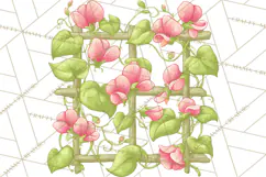 Vintage Gardener Clipart Cute Retro Girl Garden PNG Product Image 5