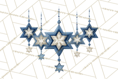 Hanukkah Gnome Clipart, Dreidel Menorah PNG, Blue Star Png Product Image 5
