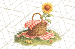 Vintage Gardener Clipart Cute Retro Girl Garden PNG Product Image 3