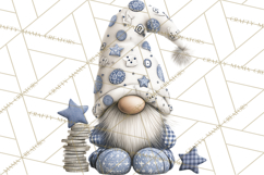 Hanukkah Gnome Clipart, Dreidel Menorah PNG, Blue Star Png Product Image 3
