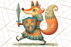 Medieval Animal Knights Heraldic Woodland Creatures Fantasy Product Image 4