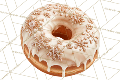 Winter Donuts PNG, Neutral Pastry Clipart, Bakery Elements Product Image 4