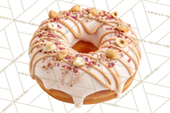 Winter Donuts PNG, Neutral Pastry Clipart, Bakery Elements Product Image 5