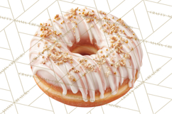 Winter Donuts PNG, Neutral Pastry Clipart, Bakery Elements Product Image 2