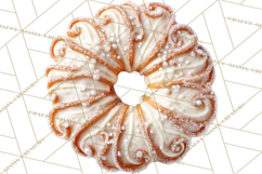 Winter Donuts PNG, Neutral Pastry Clipart, Bakery Elements Product Image 3