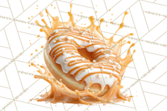 Winter Donuts PNG, Neutral Pastry Clipart, Bakery Elements Product Image 4