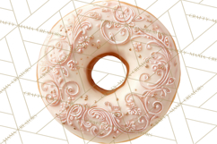 Winter Donuts PNG, Neutral Pastry Clipart, Bakery Elements Product Image 3