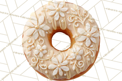 Winter Donuts PNG, Neutral Pastry Clipart, Bakery Elements Product Image 3