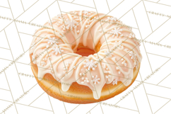 Winter Donuts PNG, Neutral Pastry Clipart, Bakery Elements Product Image 4