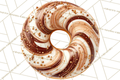Winter Donuts PNG, Neutral Pastry Clipart, Bakery Elements Product Image 3