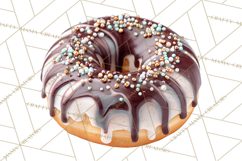 Winter Donuts PNG, Neutral Pastry Clipart, Bakery Elements Product Image 5