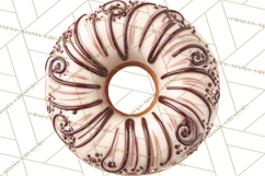 Winter Donuts PNG, Neutral Pastry Clipart, Bakery Elements Product Image 4