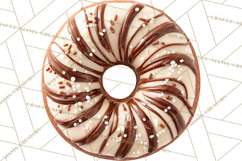 Winter Donuts PNG, Neutral Pastry Clipart, Bakery Elements Product Image 2