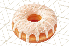 Winter Donuts PNG, Neutral Pastry Clipart, Bakery Elements Product Image 3