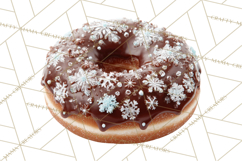 Winter Donuts PNG, Neutral Pastry Clipart, Bakery Elements Product Image 5