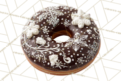 Winter Donuts PNG, Neutral Pastry Clipart, Bakery Elements Product Image 3