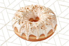 Winter Donuts PNG, Neutral Pastry Clipart, Bakery Elements Product Image 4