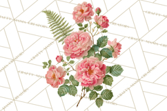 Victorian Floral PNG, Painted Roses, Peonies, Botanical Png Product Image 3