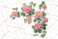 Victorian Floral PNG, Painted Roses, Peonies, Botanical Png Product Image 4