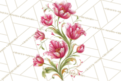 Victorian Floral PNG, Painted Roses, Peonies, Botanical Png Product Image 5