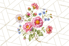 Victorian Floral PNG, Painted Roses, Peonies, Botanical Png Product Image 2