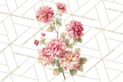 Victorian Floral PNG, Painted Roses, Peonies, Botanical Png Product Image 3
