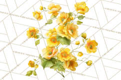 Victorian Floral PNG, Painted Roses, Peonies, Botanical Png Product Image 4