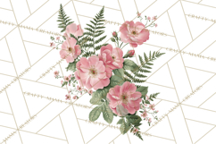 Victorian Floral PNG, Painted Roses, Peonies, Botanical Png Product Image 4