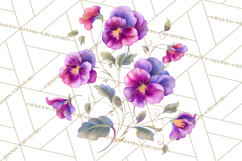 Victorian Floral PNG, Painted Roses, Peonies, Botanical Png Product Image 4