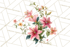 Victorian Floral PNG, Painted Roses, Peonies, Botanical Png Product Image 2