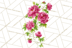 Victorian Floral PNG, Painted Roses, Peonies, Botanical Png Product Image 4