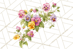 Victorian Floral PNG, Painted Roses, Peonies, Botanical Png Product Image 3
