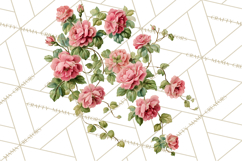 Victorian Floral PNG, Painted Roses, Peonies, Botanical Png Product Image 2
