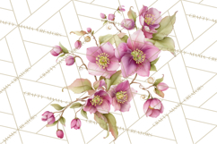 Victorian Floral PNG, Painted Roses, Peonies, Botanical Png Product Image 5