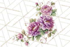 Victorian Floral PNG, Painted Roses, Peonies, Botanical Png Product Image 3
