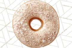 Winter Donuts PNG, Neutral Pastry Clipart, Bakery Elements Product Image 2